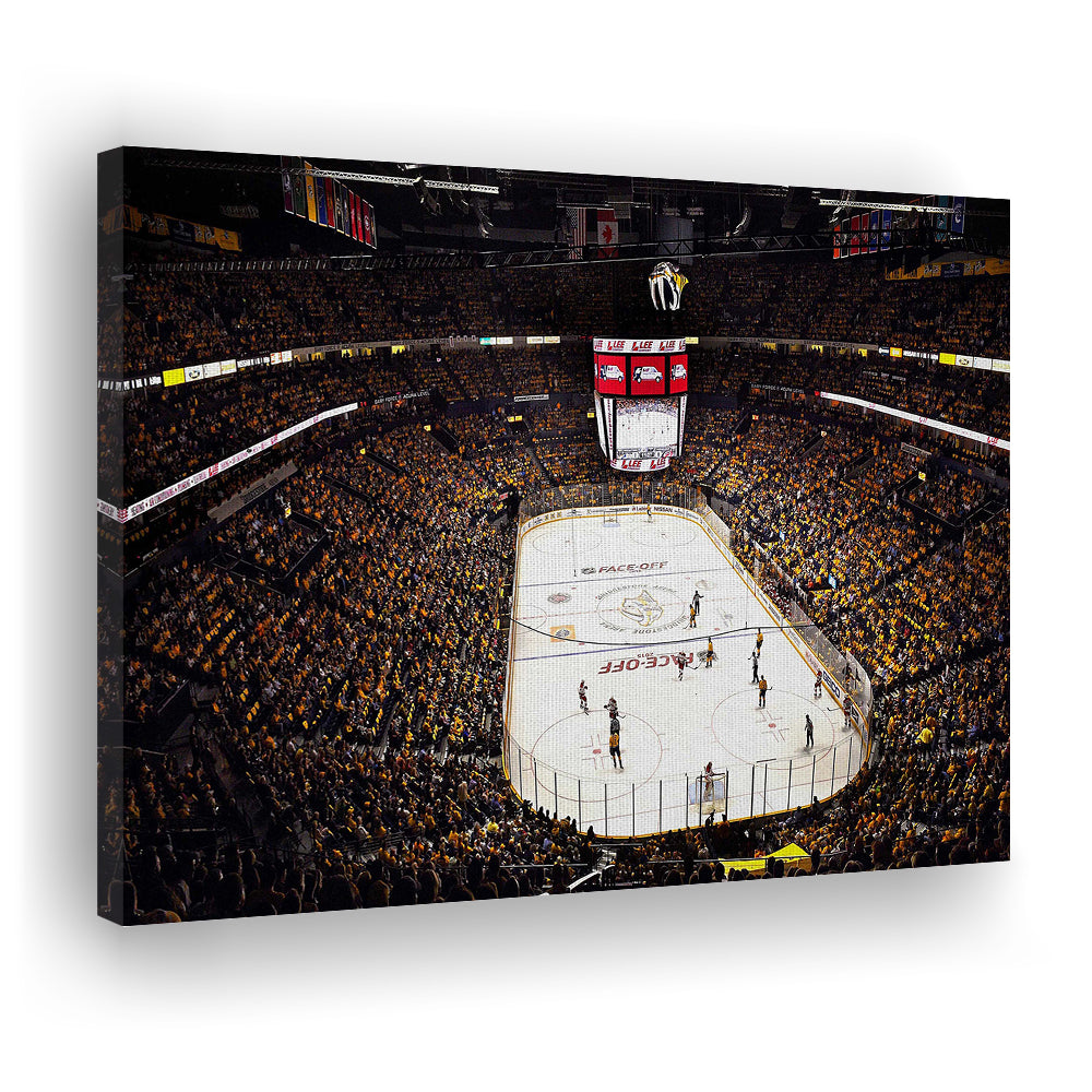 Bridgestone Arena Nashville, Stadium Canvas, Sport Art, Gift for him, Man Cave Decor, Art Print, Canvas Print Wall Art