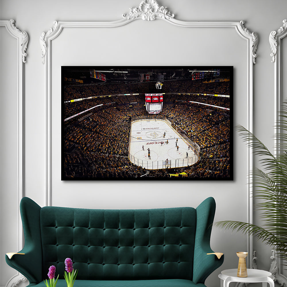 Bridgestone Arena Nashville, Stadium Canvas, Sport Art, Gift for him, Framed Art Print Wall Decor, Picture Framed