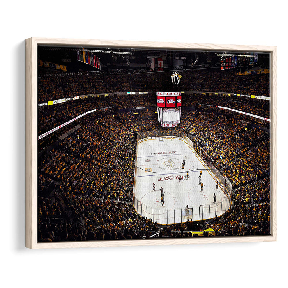 Bridgestone Arena Nashville, Stadium Canvas, Sport Art, Framed Canvas Print Wall Art, Floating Frame