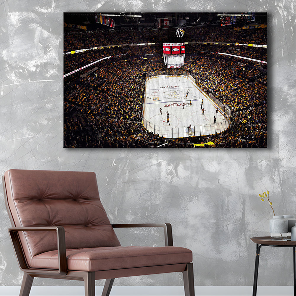 Bridgestone Arena Nashville, Stadium Canvas, Sport Art, Gift for him, Man Cave Decor, Art Print, Canvas Print Wall Art