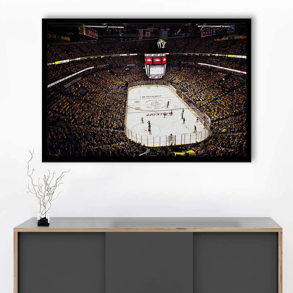 Bridgestone Arena Nashville, Stadium Canvas, Sport Art, Gift for him, Framed Art Print Wall Decor, Picture Framed