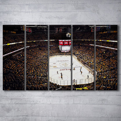 Bridgestone Arena Nashville, Stadium Canvas, Sport Art, 5 Panel B, Extra Large Canvas, Canvas Print Wall Art