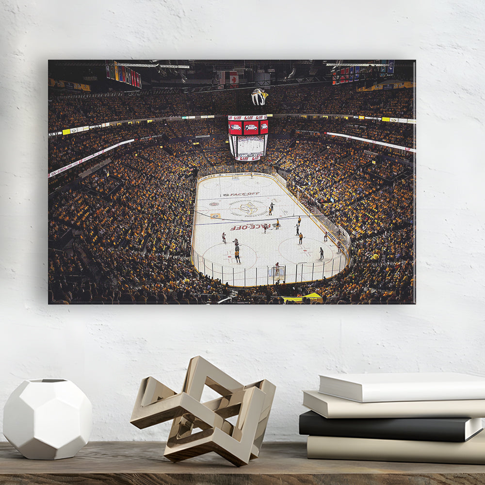 Bridgestone Arena Nashville, Stadium Canvas, Sport Art, Gift for him, Man Cave Decor, Art Print, Canvas Print Wall Art