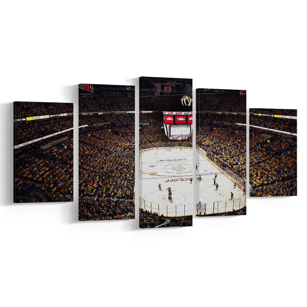 Bridgestone Arena Nashville, Stadium Canvas, Sport Art, Gift for him, 5 Panel, Large Canvas, Canvas Print Wall Art