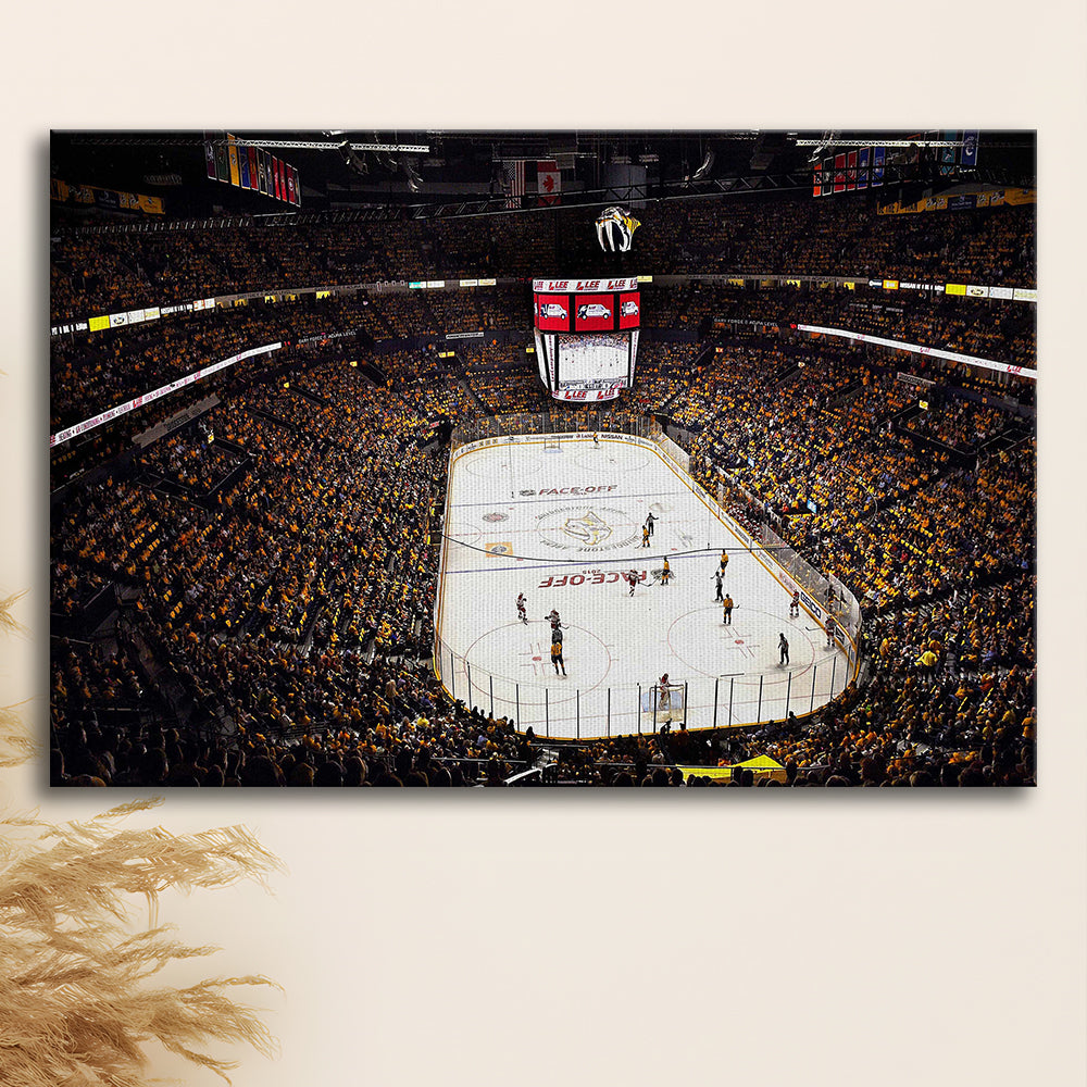 Bridgestone Arena Nashville, Stadium Canvas, Sport Art, Gift for him, Man Cave Decor, Art Print, Canvas Print Wall Art