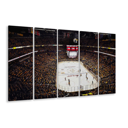 Bridgestone Arena Nashville, Stadium Canvas, Sport Art, 5 Panel B, Extra Large Canvas, Canvas Print Wall Art