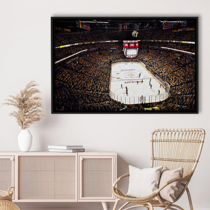 Bridgestone Arena Nashville, Stadium Canvas, Sport Art, Framed Canvas Print Wall Art, Floating Frame