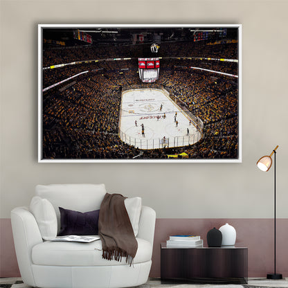 Bridgestone Arena Nashville, Stadium Canvas, Sport Art, Framed Canvas Print Wall Art, Floating Frame