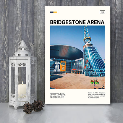 Bridgestone Arena Print, Nashville Predators Stadium Canvas Art, Fan Gifts, Sport Art, Canvas Print Wall Art