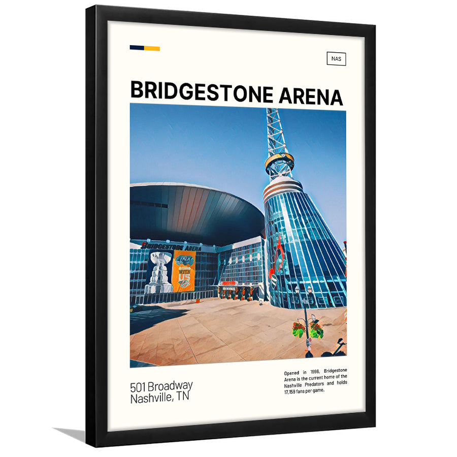 Bridgestone Arena Print, Nashville Predators Stadium Art, Gifts for him, Sport Art, Framed Art Print Wall Decor