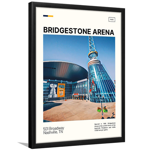 Bridgestone Arena Print, Nashville Predators Stadium Art, Gifts for him, Sport Art, Framed Art Print Wall Decor
