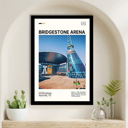 Bridgestone Arena Print, Nashville Predators Stadium Art, Gifts for him, Sport Art, Framed Art Print Wall Decor
