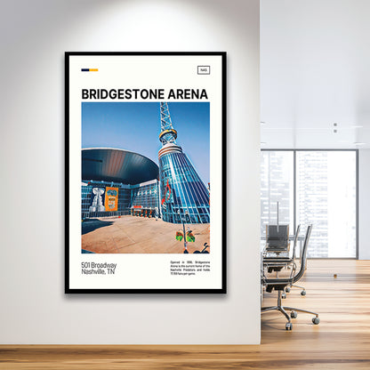 Bridgestone Arena Print, Nashville Predators Stadium Art, Gifts for him, Sport Art, Framed Art Print Wall Decor