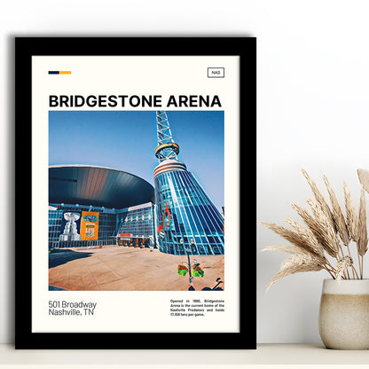 Bridgestone Arena Print, Nashville Predators Stadium Art, Gifts for him, Sport Art, Framed Art Print Wall Decor