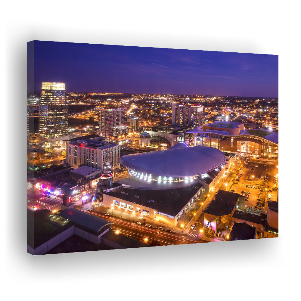 Bridgestone Arena, Stadium Canvas, Sport Art, Gift for him, Man Cave Decor, Art Print, Canvas Print Wall Art