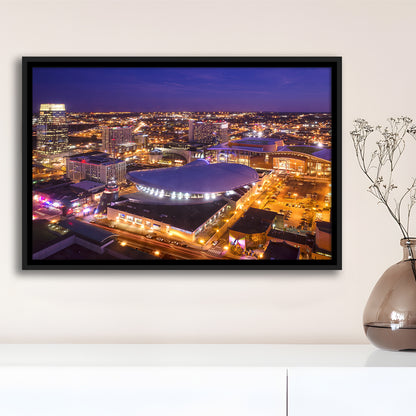 Bridgestone Arena, Stadium Canvas, Sport Art, Framed Canvas Print Wall Art, Floating Frame