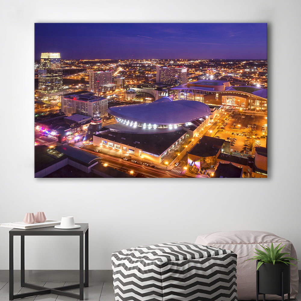 Bridgestone Arena, Stadium Canvas, Sport Art, Gift for him, Man Cave Decor, Art Print, Canvas Print Wall Art