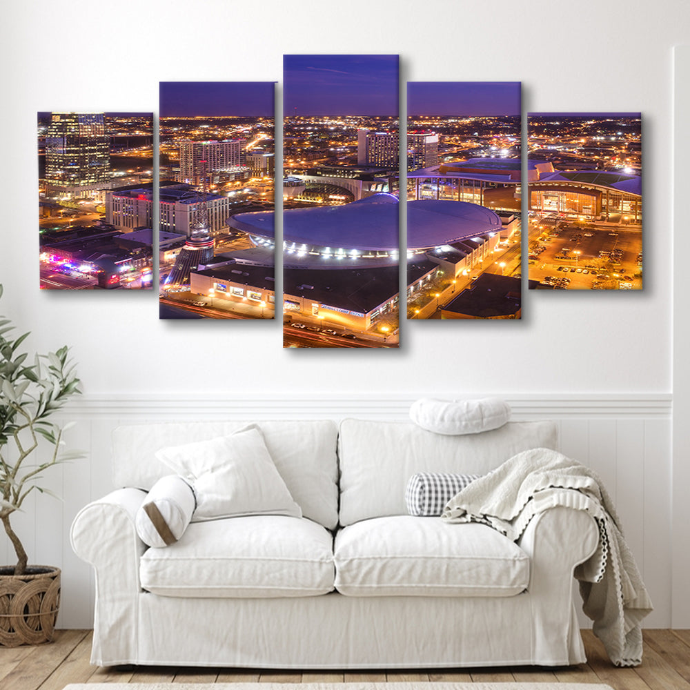 Bridgestone Arena, Stadium Canvas, Sport Art, Gift for him, 5 Panel, Large Canvas, Canvas Print Wall Art