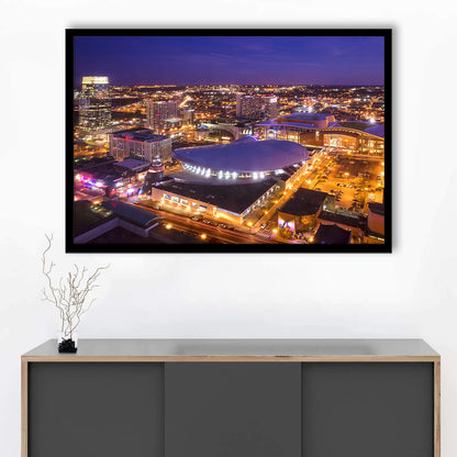 Bridgestone Arena, Stadium Canvas, Sport Art, Gift for him, Framed Art Print Wall Decor, Picture Framed