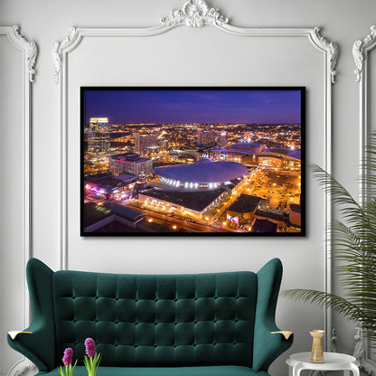 Bridgestone Arena, Stadium Canvas, Sport Art, Gift for him, Framed Art Print Wall Decor, Picture Framed