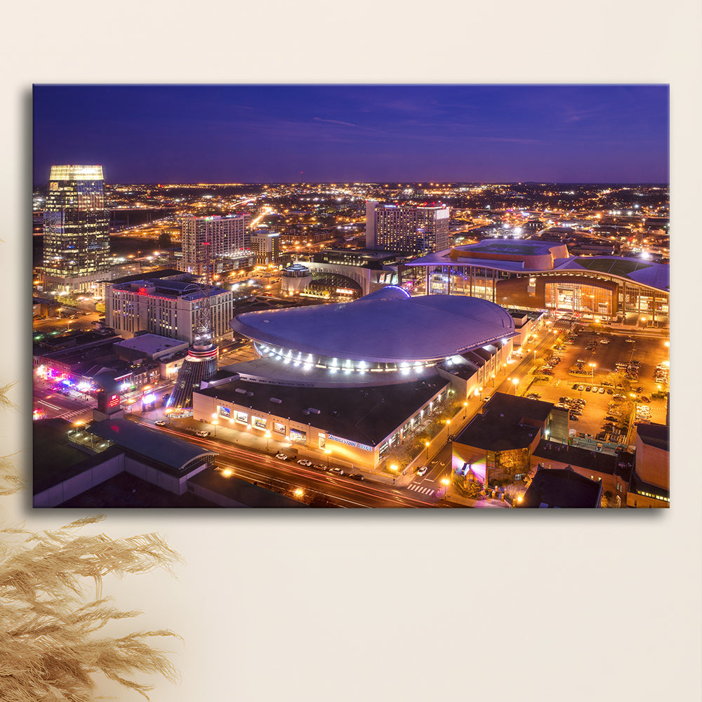 Bridgestone Arena, Stadium Canvas, Sport Art, Gift for him, Man Cave Decor, Art Print, Canvas Print Wall Art