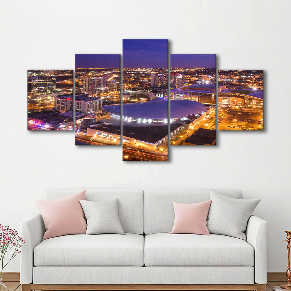 Bridgestone Arena, Stadium Canvas, Sport Art, Gift for him, 5 Panel, Large Canvas, Canvas Print Wall Art