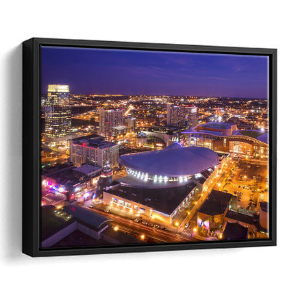 Bridgestone Arena, Stadium Canvas, Sport Art, Framed Canvas Print Wall Art, Floating Frame