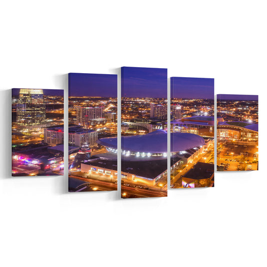 Bridgestone Arena, Stadium Canvas, Sport Art, Gift for him, 5 Panel, Large Canvas, Canvas Print Wall Art