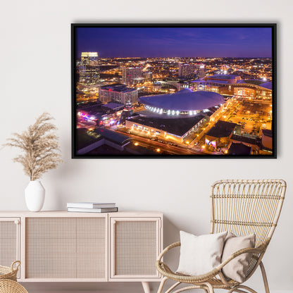 Bridgestone Arena, Stadium Canvas, Sport Art, Framed Canvas Print Wall Art, Floating Frame
