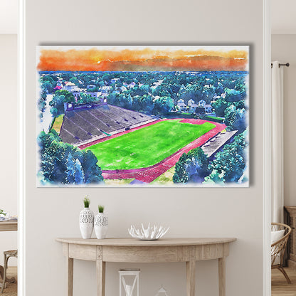 Brown Painting Stadium Watercolor, Providence Rhode Island Watercolor, Sport Art, Gifts for him, Canvas Print Wall Art