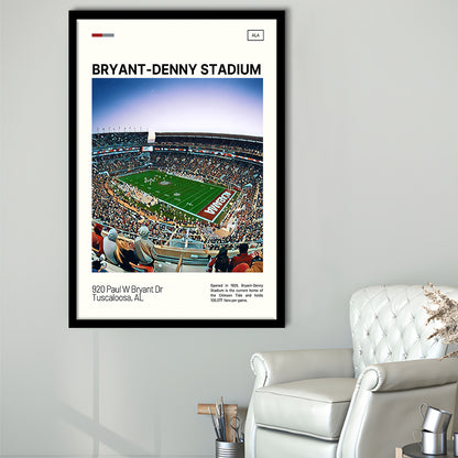 Bryant-Denny Stadium Print, Alabama Football Stadium Art, Gifts for him, Sport Art, Framed Art Print Wall Decor