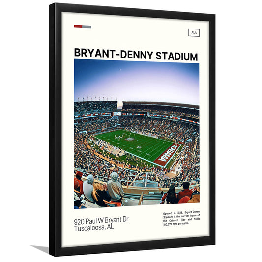 Bryant-Denny Stadium Print, Alabama Football Stadium Art, Gifts for him, Sport Art, Framed Art Print Wall Decor
