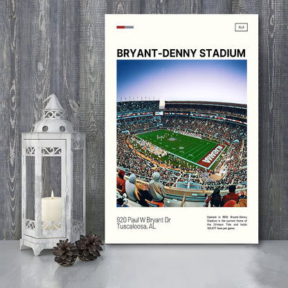Bryant-Denny Stadium Print, Alabama Football Stadium Canvas Art, Fan Gifts, Sport Art, Canvas Print Wall Art