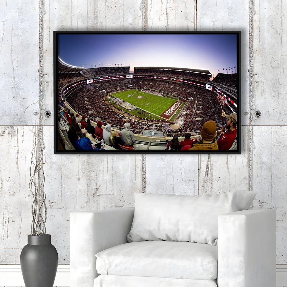 Bryant Denny Stadium, Stadium Canvas, Sport Art, Framed Canvas Print Wall Art, Floating Frame