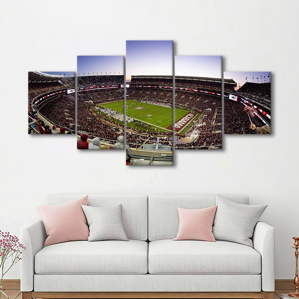 Bryant Denny Stadium, Stadium Canvas, Sport Art, Gift for him, 5 Panel, Large Canvas, Canvas Print Wall Art