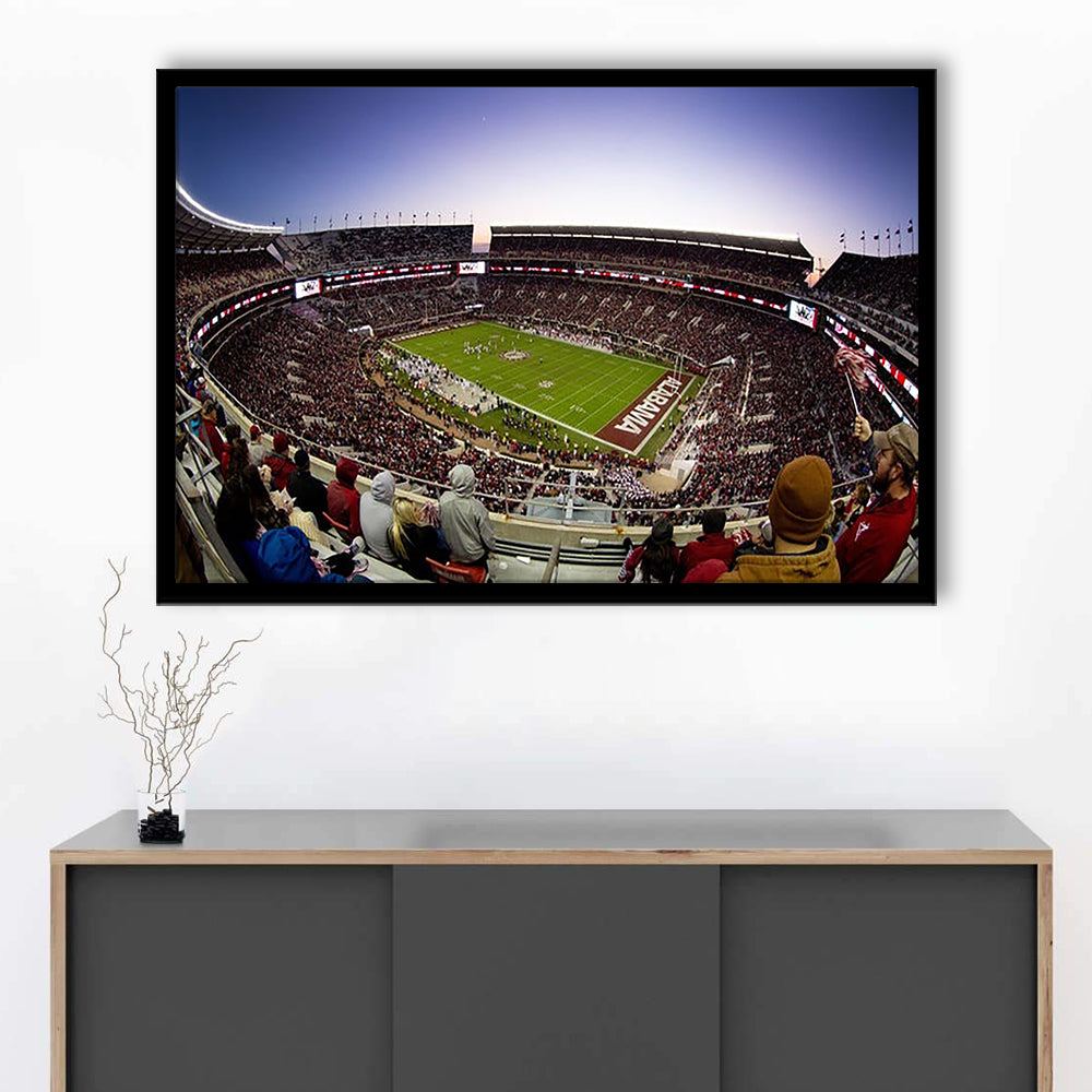 Bryant Denny Stadium, Stadium Canvas, Sport Art, Gift for him, Framed Art Print Wall Decor, Picture Framed