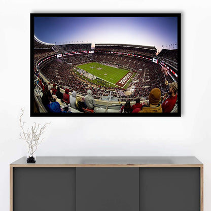 Bryant Denny Stadium, Stadium Canvas, Sport Art, Gift for him, Framed Art Print Wall Decor, Picture Framed