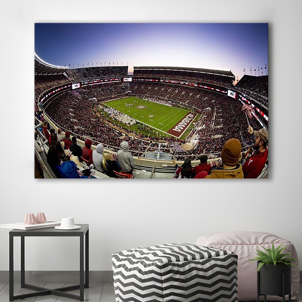Bryant Denny Stadium, Stadium Canvas, Sport Art, Gift for him, Man Cave Decor, Art Print, Canvas Print Wall Art
