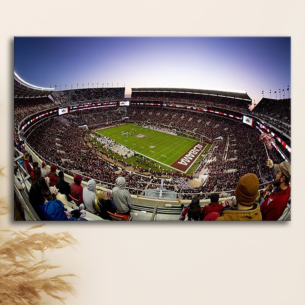 Bryant Denny Stadium, Stadium Canvas, Sport Art, Gift for him, Man Cave Decor, Art Print, Canvas Print Wall Art