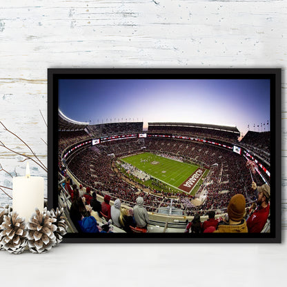 Bryant Denny Stadium, Stadium Canvas, Sport Art, Framed Canvas Print Wall Art, Floating Frame