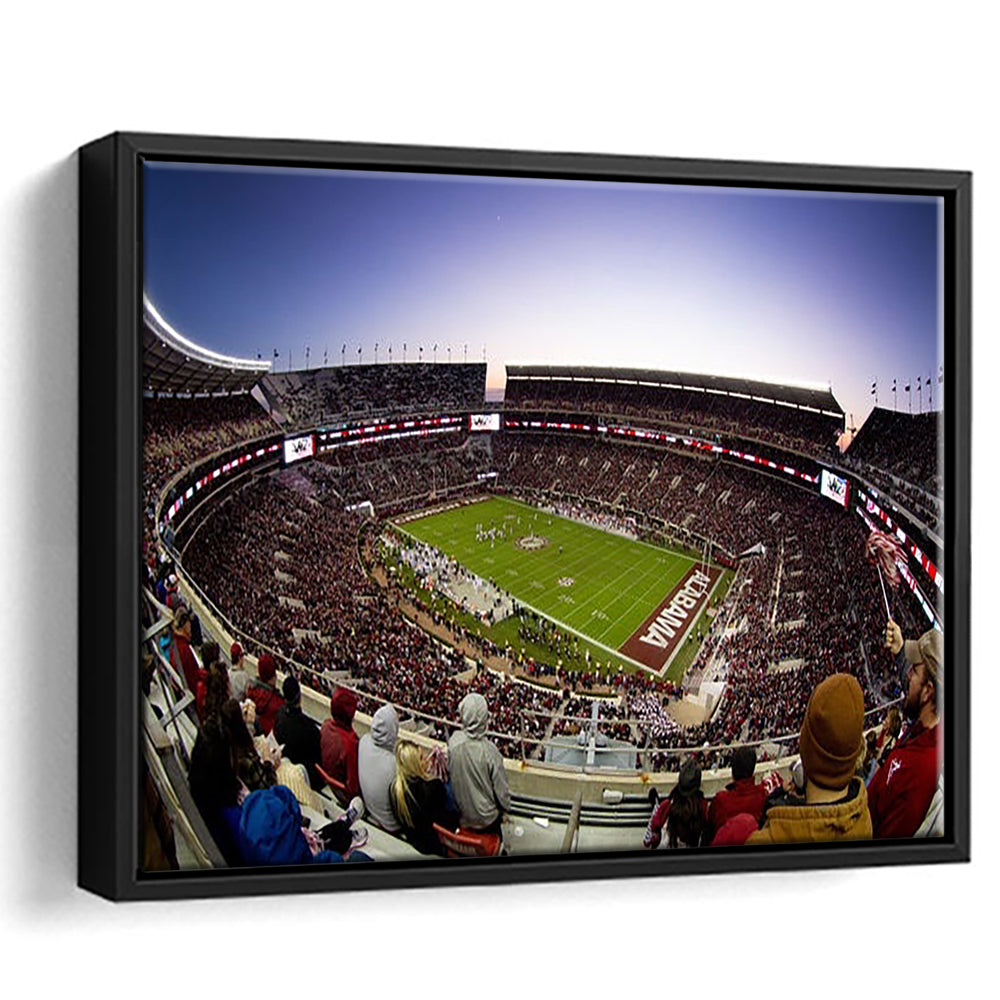 Bryant Denny Stadium, Stadium Canvas, Sport Art, Framed Canvas Print Wall Art, Floating Frame