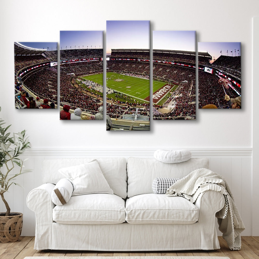 Bryant Denny Stadium, Stadium Canvas, Sport Art, Gift for him, 5 Panel, Large Canvas, Canvas Print Wall Art
