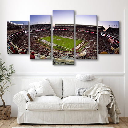 Bryant Denny Stadium, Stadium Canvas, Sport Art, Gift for him, 5 Panel, Large Canvas, Canvas Print Wall Art