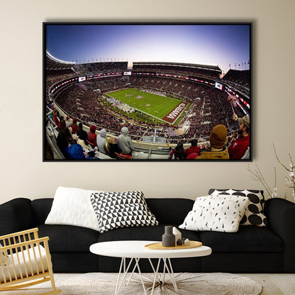 Bryant Denny Stadium, Stadium Canvas, Sport Art, Framed Canvas Print Wall Art, Floating Frame
