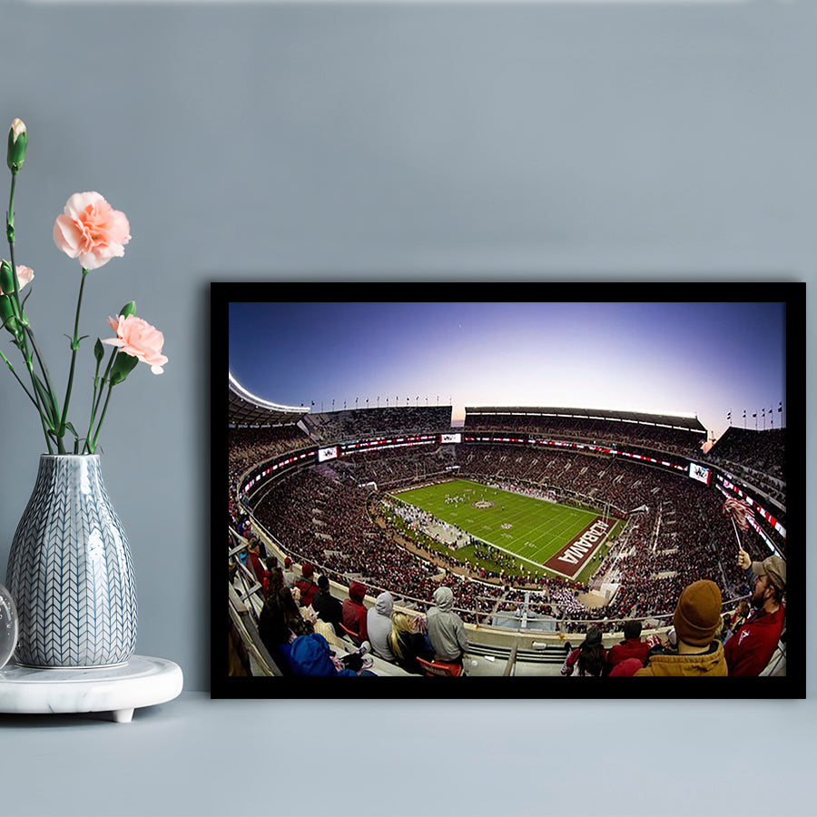 Bryant Denny Stadium, Stadium Canvas, Sport Art, Gift for him, Framed Art Print Wall Decor, Picture Framed