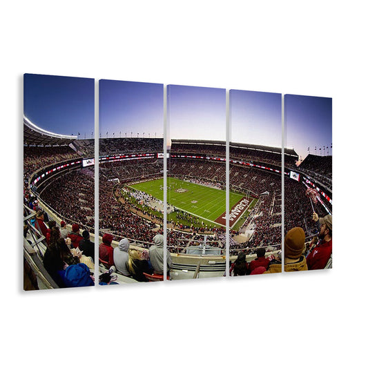 Bryant Denny Stadium, Stadium Canvas, Sport Art, 5 Panel B, Extra Large Canvas, Canvas Print Wall Art