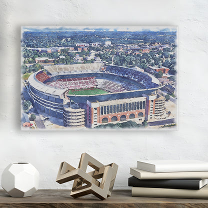 Bryant Denny Stadium, Alabama Painting Stadium Watercolor, Sport Art, Gifts for him, Canvas Print Wall Art
