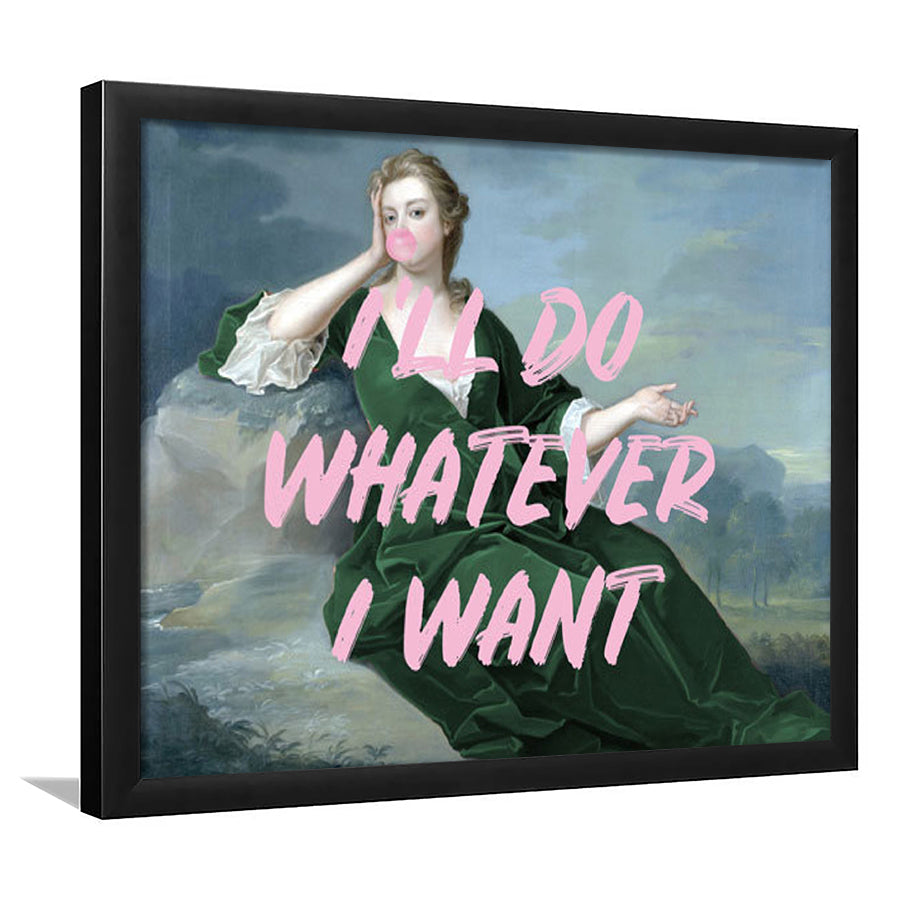 Bubble Gum Art Print, Altered Art, Duchess Print, Bedroom Print, Pink Art, Framed Art Print Wall Decor, Framed Picture
