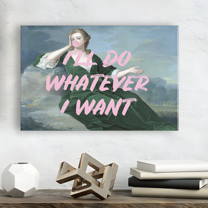 Bubble Gum Art Print, Altered Art, Duchess Print, Bedroom Print, Pink Art, Canvas Print Wall Art Home Decor