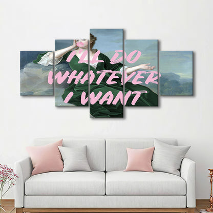 Bubble Gum Art Print, Altered Art, Duchess Print, Bedroom Print, Pink Art, Mixed Panels Canvas Print Wall Art